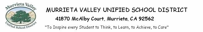 Murrieta Valley Unified School District Logo