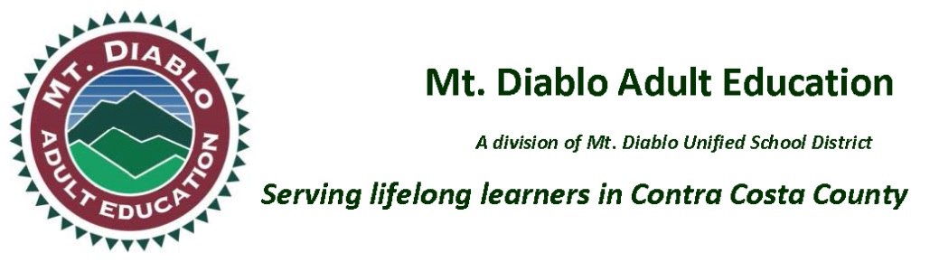 Mt. Diablo Adult Education Logo