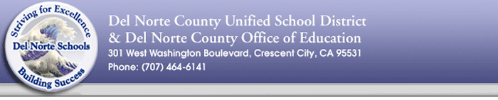 Del Norte County Unified School District and COE Logo