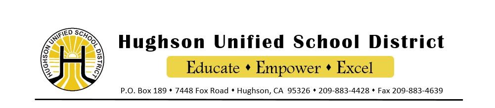 Hughson Unified School District Logo