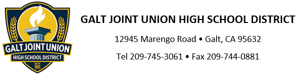 Galt Joint Union High Logo